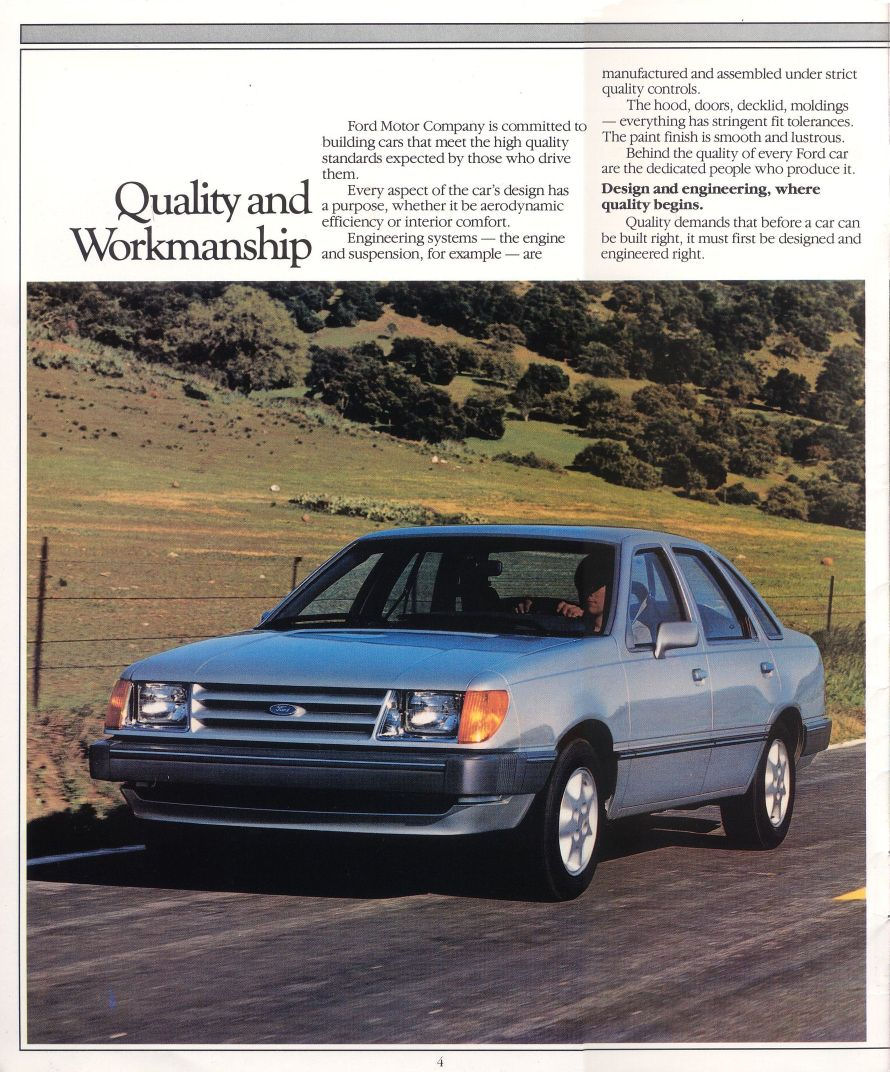 1985 Ford Tempo Brochure Page 4